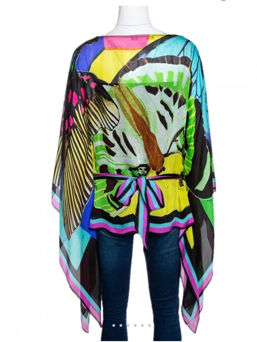 Roberto Cavali silk butterfly kaftan top - Picture 2 of 5